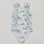 S0265 Mallard Summer Girls Swimsuit Onesie