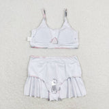 S0285 Camo Pink Summer Girls Swimsuit 2 pcs Set