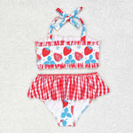 S0316 Strawberry Girls Swimsuit 2 pcs Set