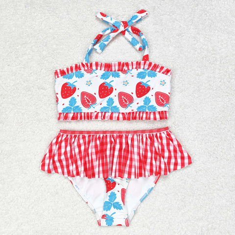 S0316 Strawberry Girls Swimsuit 2 pcs Set