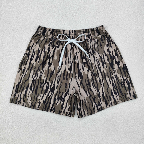 S0324 Amry Camo Men Adult's Swim Trunks Shorts