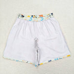 S0360 Cartoon Blue Adult's Swim Trunks Shorts