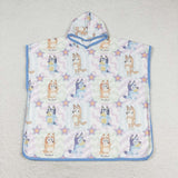 S0391 Cartoon Blue Star Star Baby Bathrobe