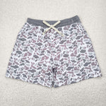 US Warehouse S0403 Grey Amry Camo Men Adult's Swim Trunks Shorts
