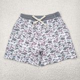 US Warehouse S0403 Grey Amry Camo Men Adult's Swim Trunks Shorts