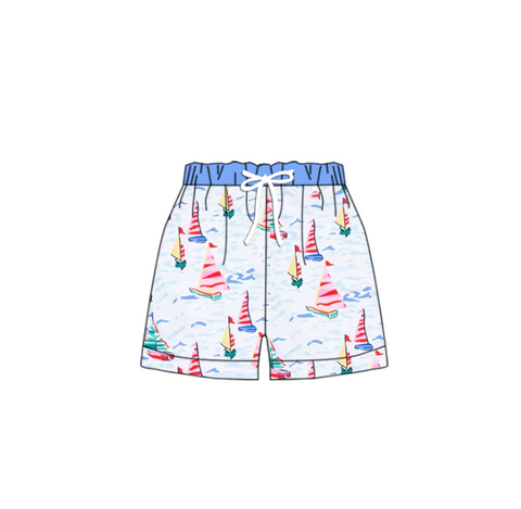 Preorder 04.05 S0405 Sailboat Boy's Shorts Swim Trunks