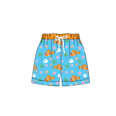 Preorder 04.08 S0417 Cartoon Ocean Fish Boy's Shorts Swim Trunks