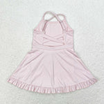 S0443 Hot Pure Light pink Girls Swimsuit Onesie