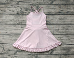 S0443 Hot Pure Light pink Girls Swimsuit Onesie