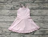 S0443 Hot Pure Light pink Girls Swimsuit Onesie