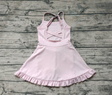 S0443 Hot Pure Light pink Girls Swimsuit Onesie