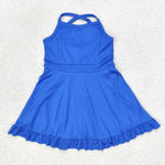 S0445 Hot Pure Blue Girls Swimsuit Onesie