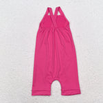 S0447 Sports Pink Girl's Jumpsuit Bodysuit