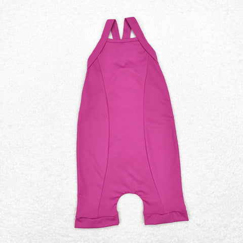 S0448 Sports Purple Girl's Jumpsuit Bodysuit