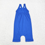 S0452 Sports Blue Girl's Jumpsuit Bodysuit