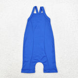 S0452 Sports Blue Girl's Jumpsuit Bodysuit