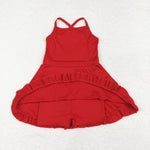 S0453 Red Girls Swimsuit Onesie