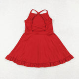 S0453 Red Girls Swimsuit Onesie