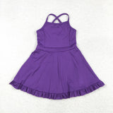 S0454 Purple Girls Swimsuit Onesie