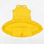 S0455 Yellow Girls Swimsuit Onesie