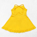 S0455 Yellow Girls Swimsuit Onesie