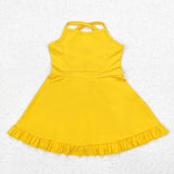 S0455 Yellow Girls Swimsuit Onesie