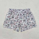 S0458 Camo Grey Boy's Shorts Swim Trunks