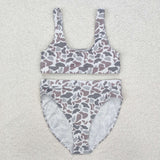 S0459 Camo Grey Summer Women Adult Swimsuit