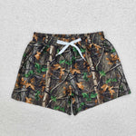 S0473 Hunting Branches Boy's Shorts Swim Trunks