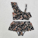 S0481 Summer Camo Hunting Girl's Swimsuit