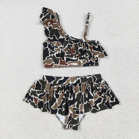 S0481 Summer Camo Hunting Girl's Swimsuit