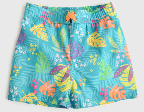 Preorder 04.10 S0545 Summer Beach Leaves Boy's Shorts Swim Trunks