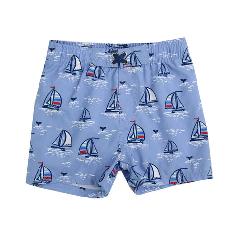 Preorder 04.10 S0546 Summer Sailboat Boy's Shorts Swim Trunks