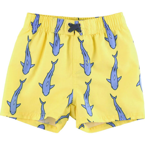 Preorder 04.10 S0547 Summer Whale Yellow Boy's Shorts Swim Trunks