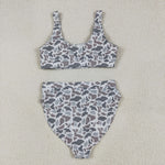 S0558 Camo Grey Summer Women Adult Swimsuit