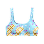 Preorder 09.04 S0577 Ice Cream Drip Sprinkles Blue Summer Women Adult Swimsuit