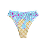 Preorder 09.04 S0577 Ice Cream Drip Sprinkles Blue Summer Women Adult Swimsuit