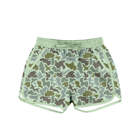 Preorder 10.21 MOQ 5 pcs S0581 Hunting Mallard Ducks Green Boy's Shorts Swim Trunks