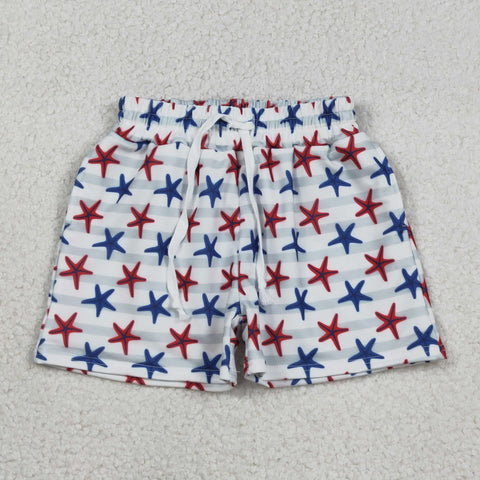 S0588 Ocean Starfish Boy's Shorts Swim Trunks
