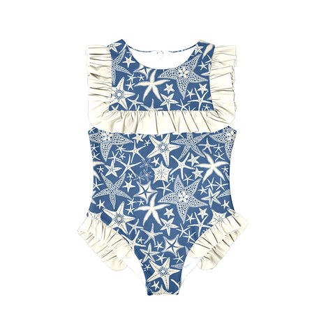 Preorder 11.27 MOQ 5 pcs S0594 Starfish Girls Swimsuit Onesie