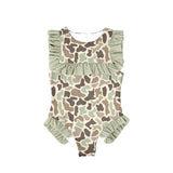 Preorder Samples S0595 Hunting Camo Girls Swimsuit Onesie