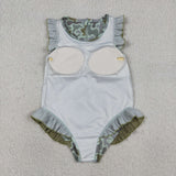 S0596 Hunting Camo Mallard Ducks Girls Swimsuit Onesie