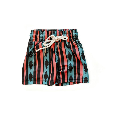 Preorder 10.21 MOQ 5 pcs Western Stripe Boy's Shorts Swim Trunks