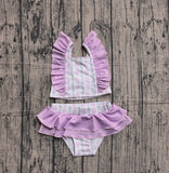 Preorder Samples S0644 Flower Purple Girls Swimsuit Set