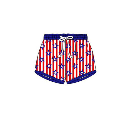 Preorder 12.25 MOQ 5 pcs 4th of July USA Star Boy's Shorts Swim Trunks