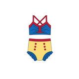 Preorder MOQ 5 pcs each style Princess Girls Swimsuit Set