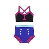 Preorder MOQ 5 pcs each style Cartoon Princess Girls Swimsuit Set