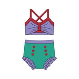 Preorder MOQ 5 pcs each style Cartoon Princess Girls Swimsuit Set