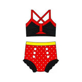 Preorder MOQ 5 pcs each style Cartoon Princess Girls Swimsuit Set