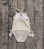 Preorder Samples S0723 Flower Floral Bows Girls Swimsuit Onesie